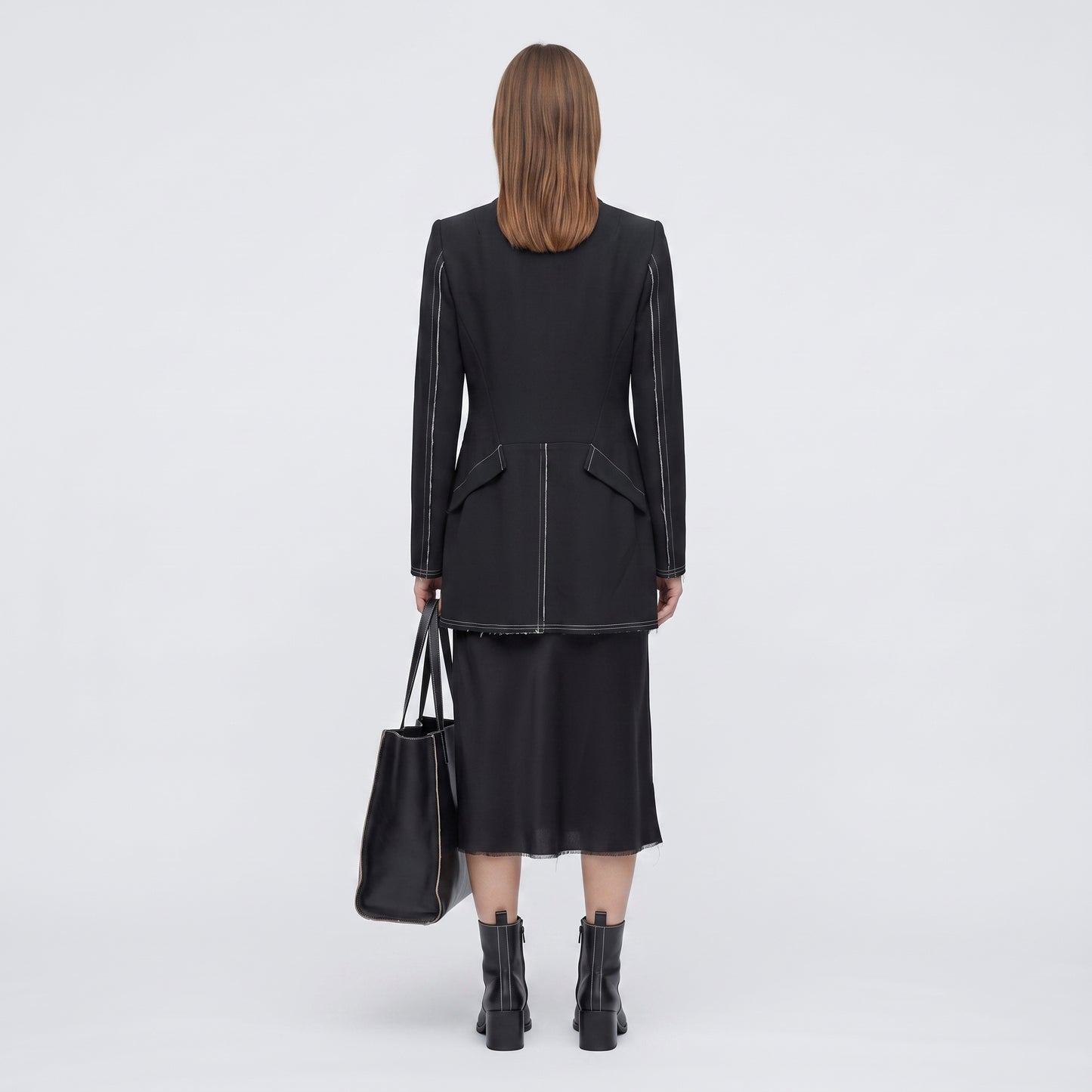 Tailored Contrast Stitch Blazer