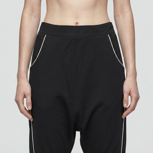Contrast Trim Black Joggers