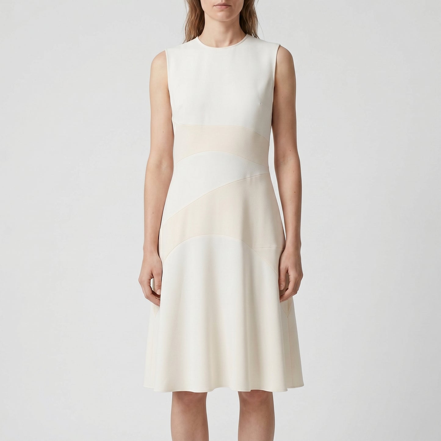 Sleeveless Paneled A-Line Dress