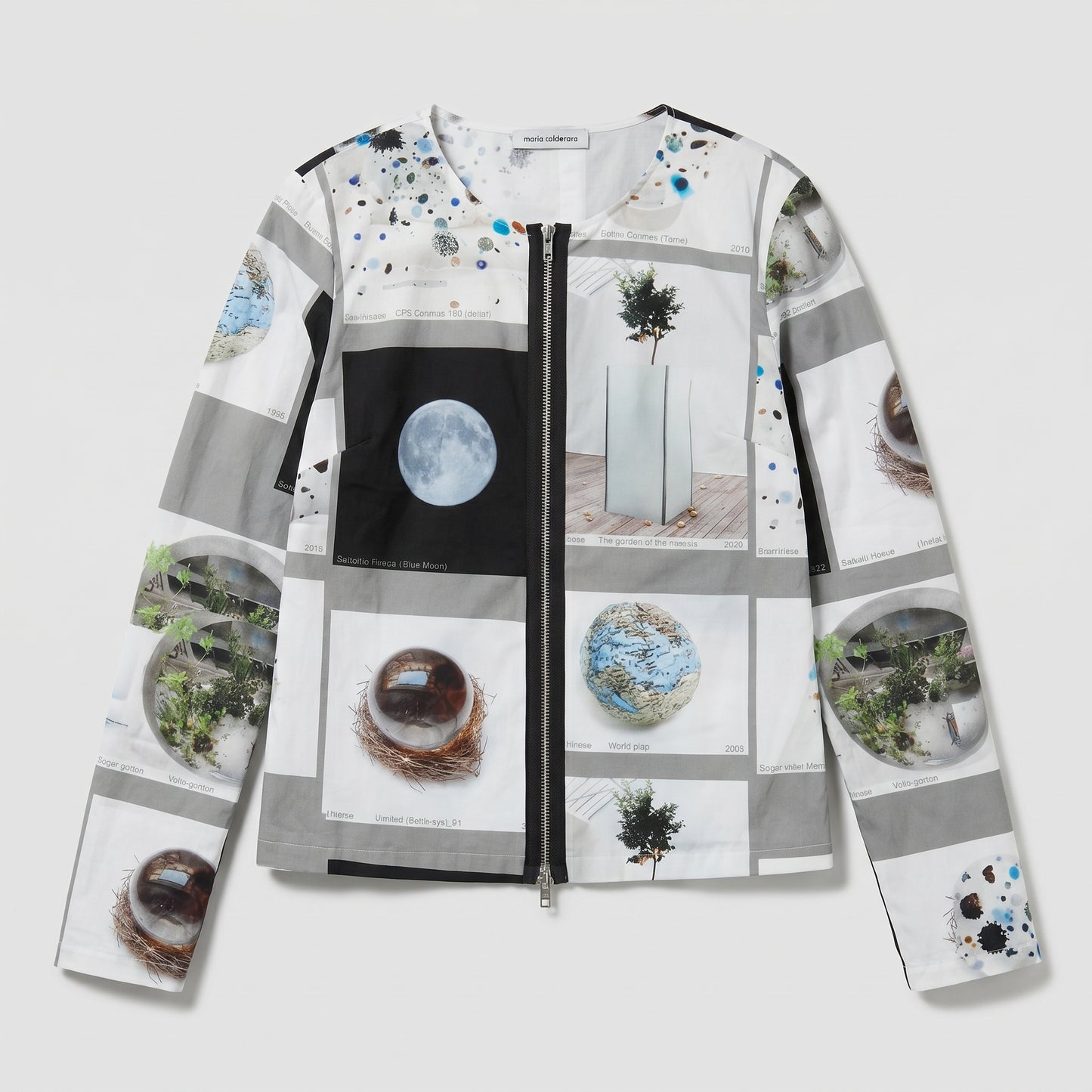 Artistic Graphic Zip-Up Jacket