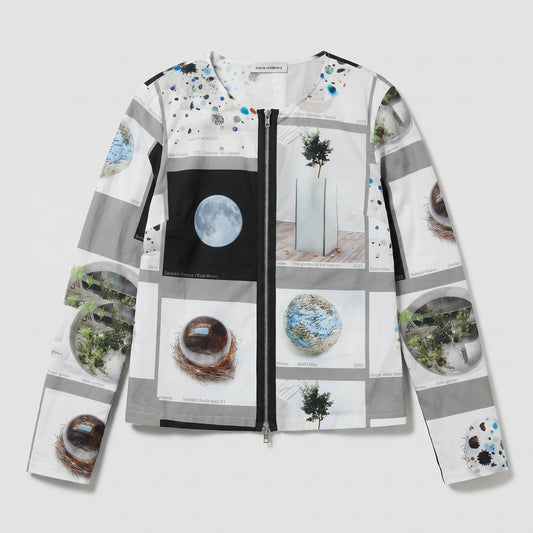 Artistic Graphic Zip-Up Jacket