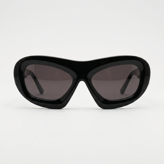 Sculptural Oval Frame Sunglasses