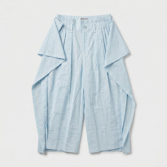 Architectural Draped Light Blue Trousers