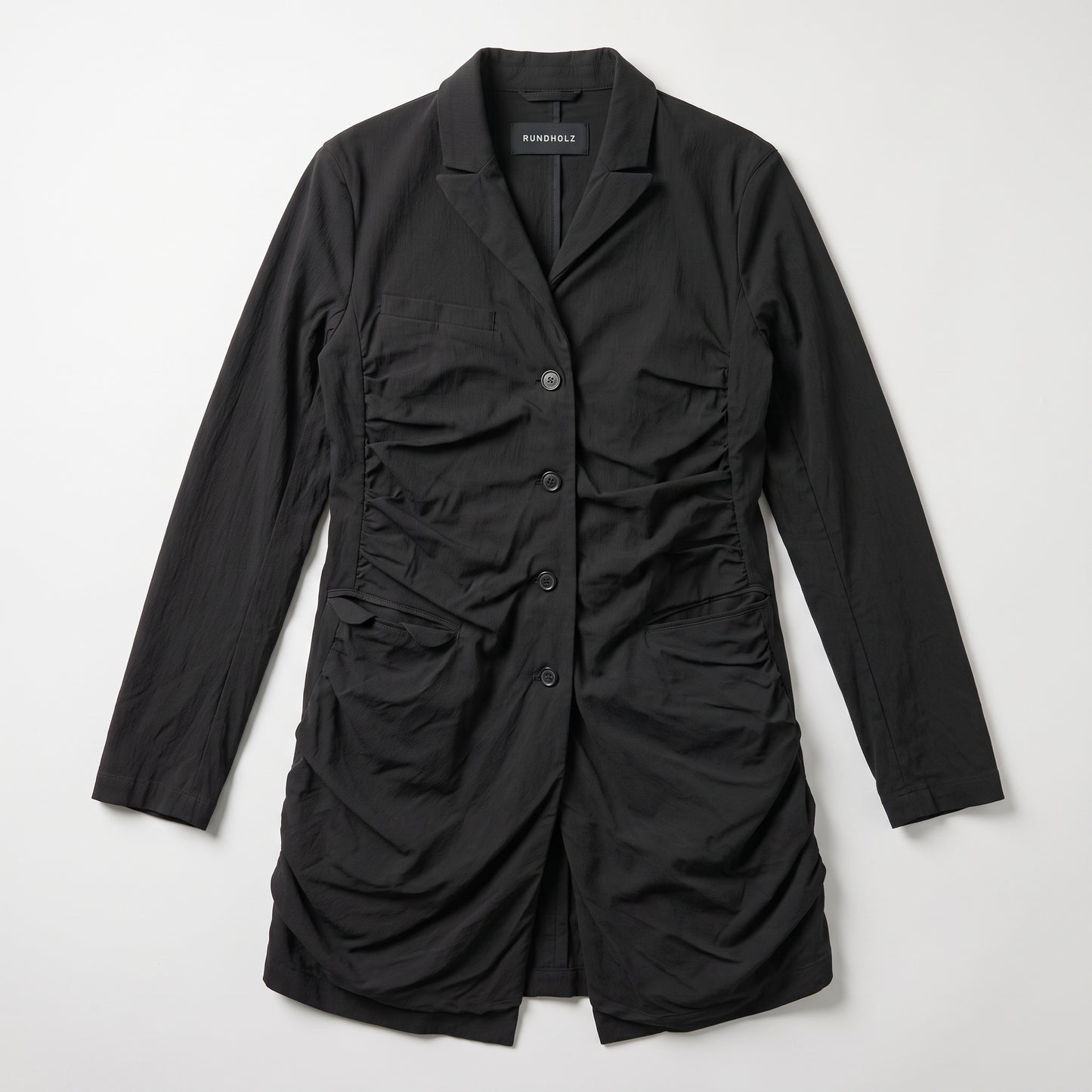 Ruched Tailored Longline Blazer