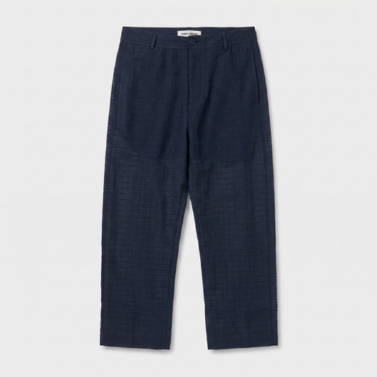 Tailored Navy Linen Trousers