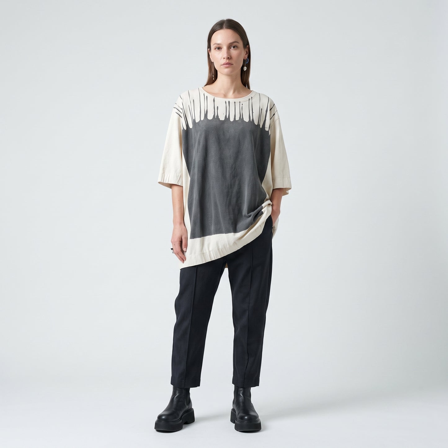 Abstract Print Cotton Tee