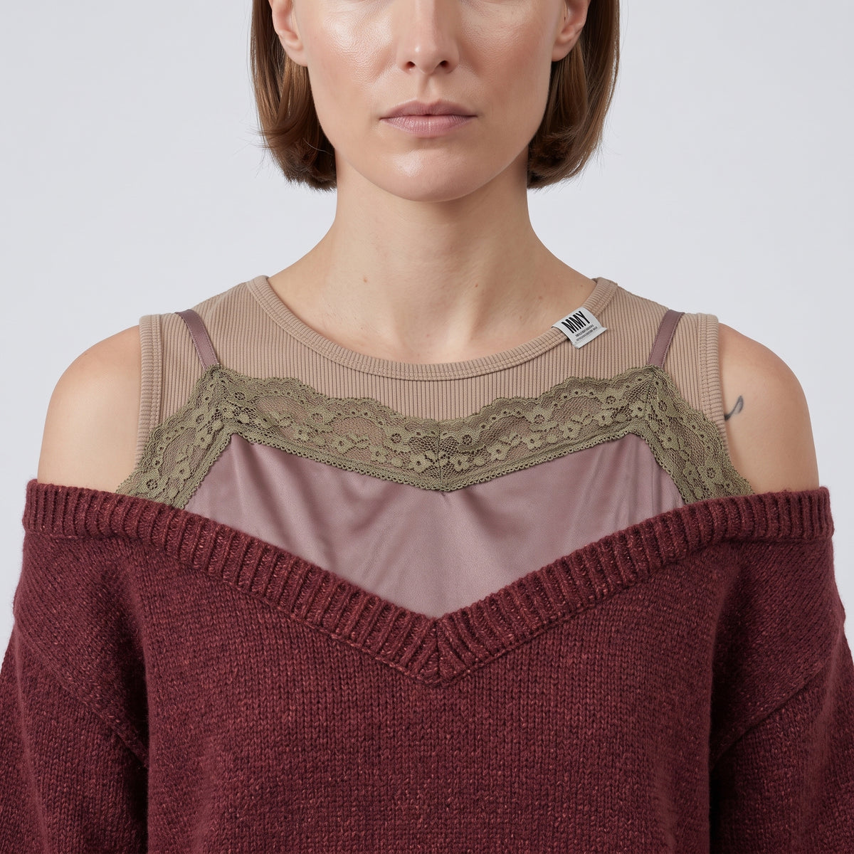 Layered Knit Cami Sweater