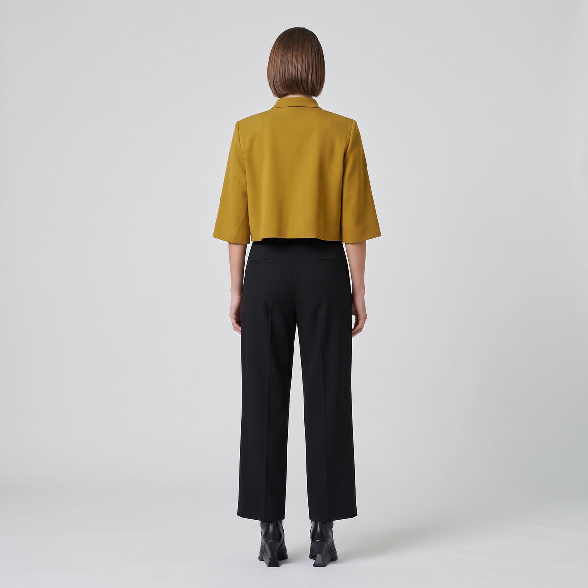 Cropped Mustard Utility Shirt