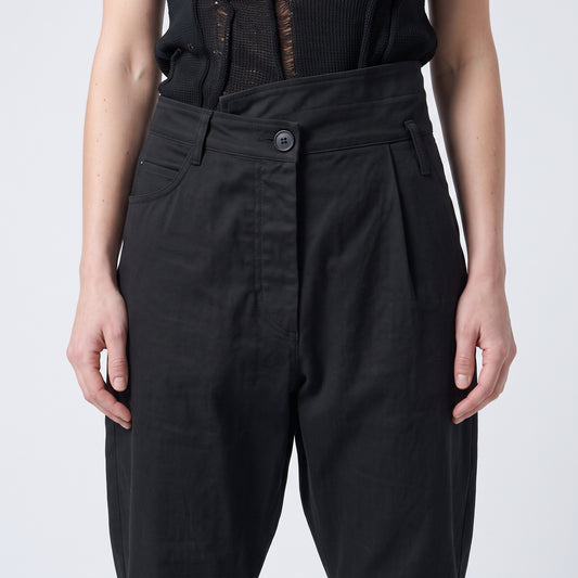 Tailored High-Waisted Black Trousers