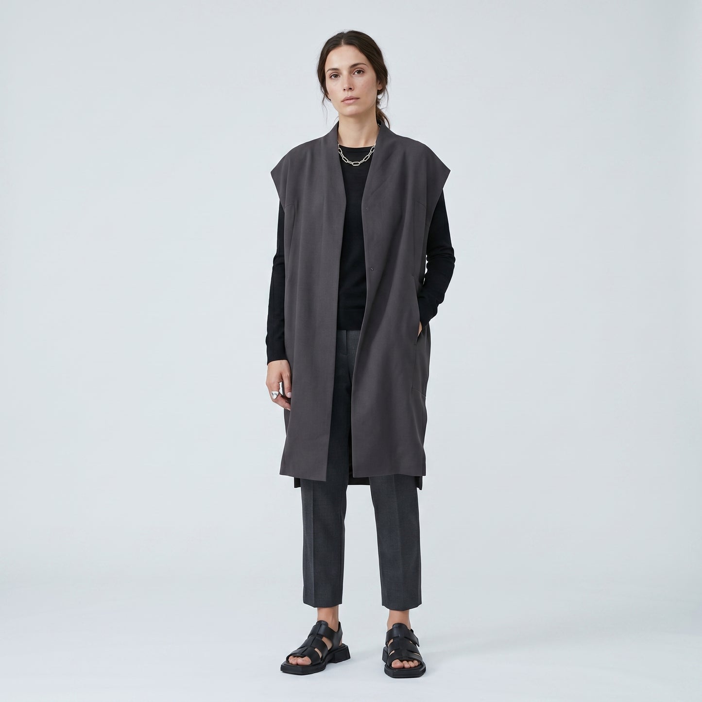 Structured Sleeveless Tailored Vest