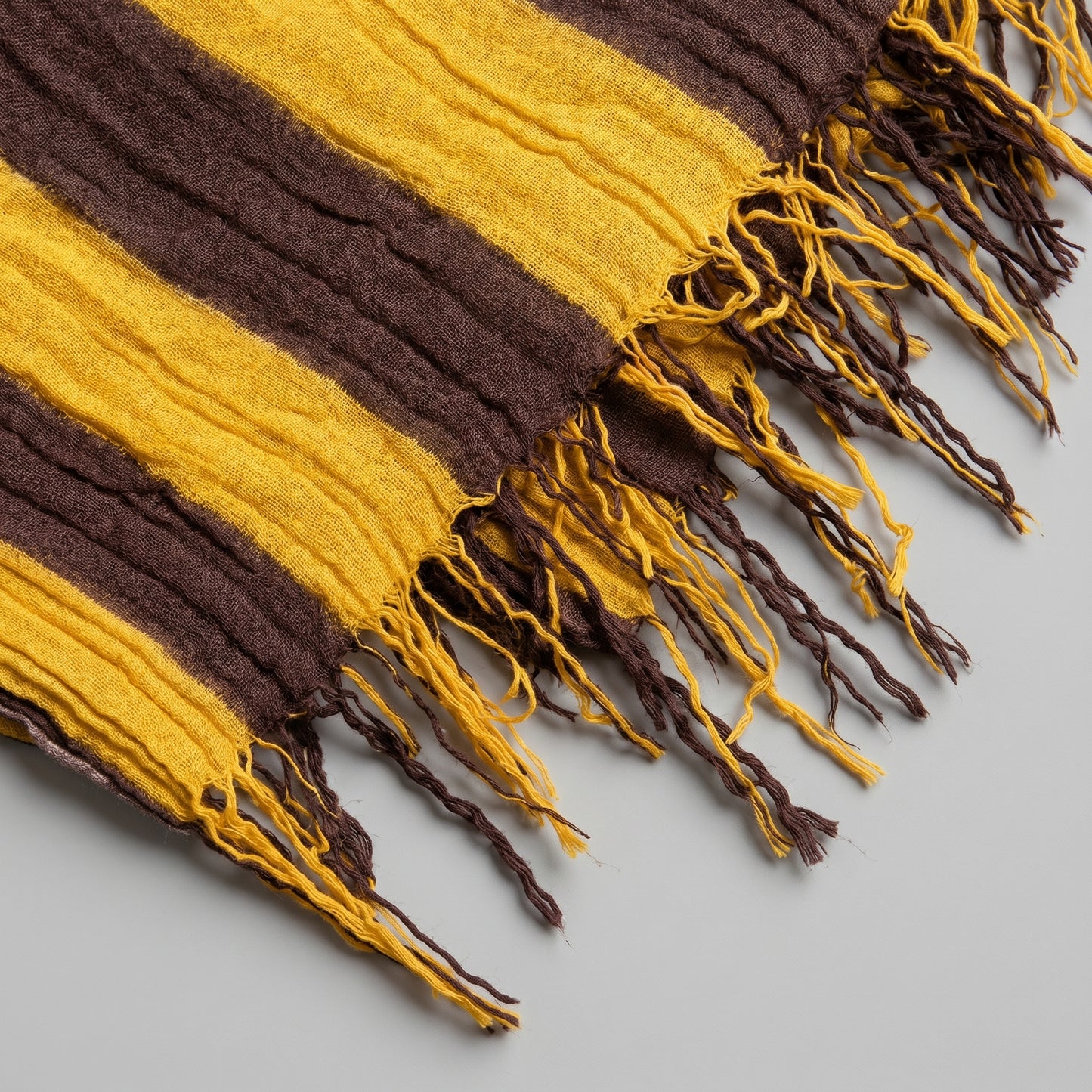 Striped Fringed Lightweight Scarf