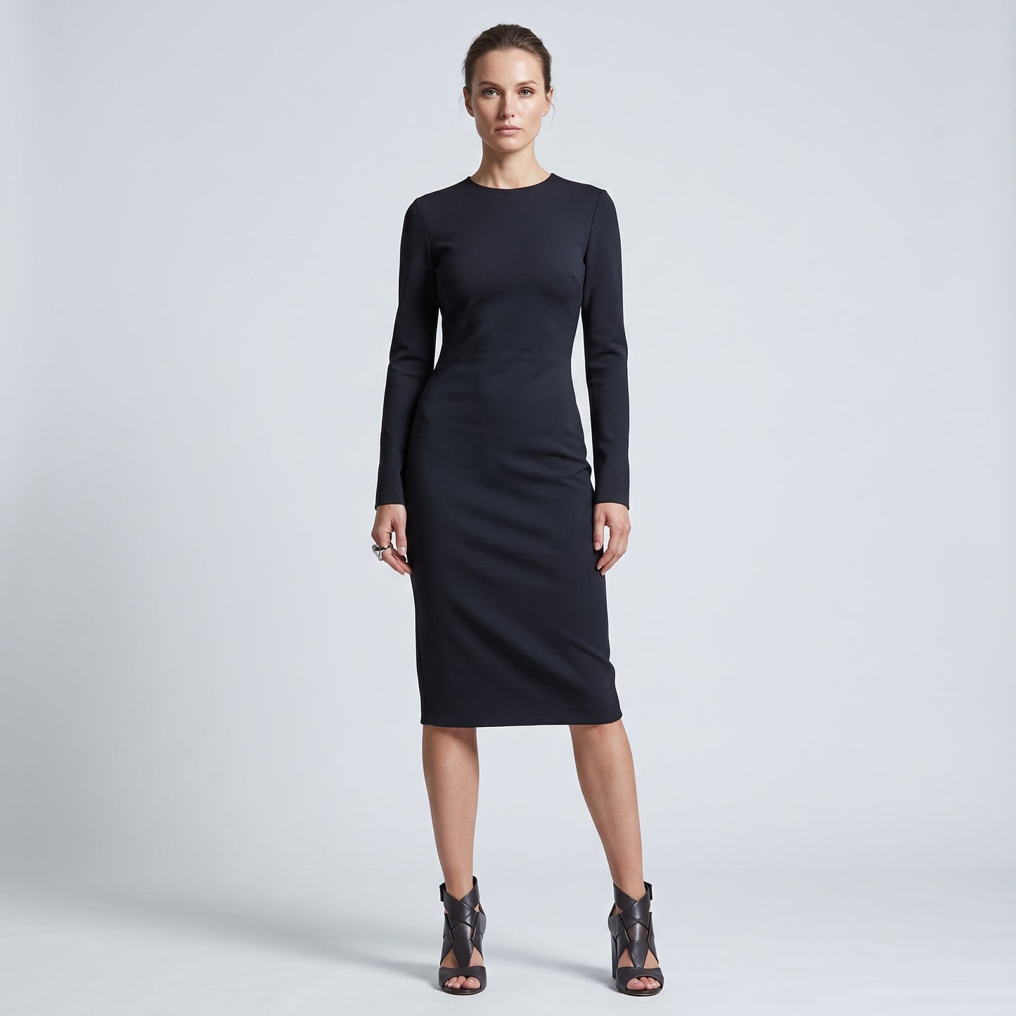 Classic Black Long-Sleeve Dress