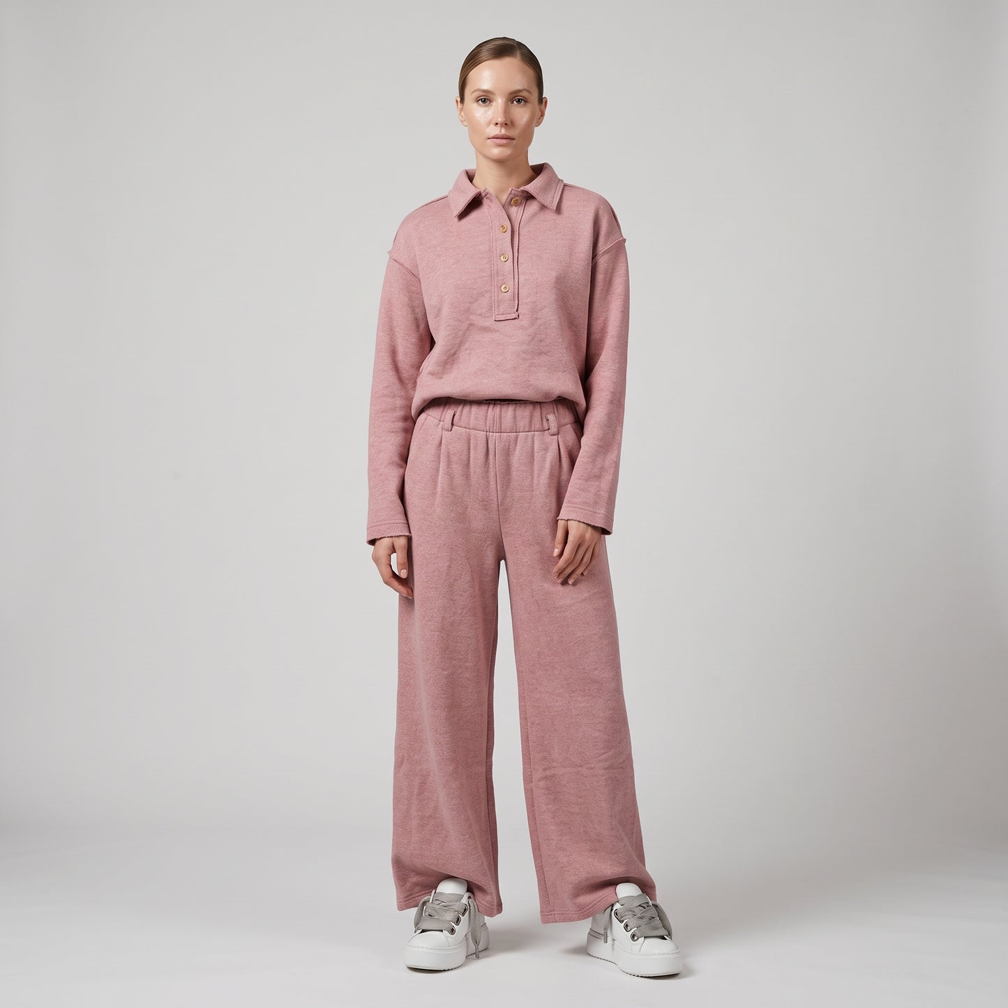 Raw Edge Long Sleeve Polo