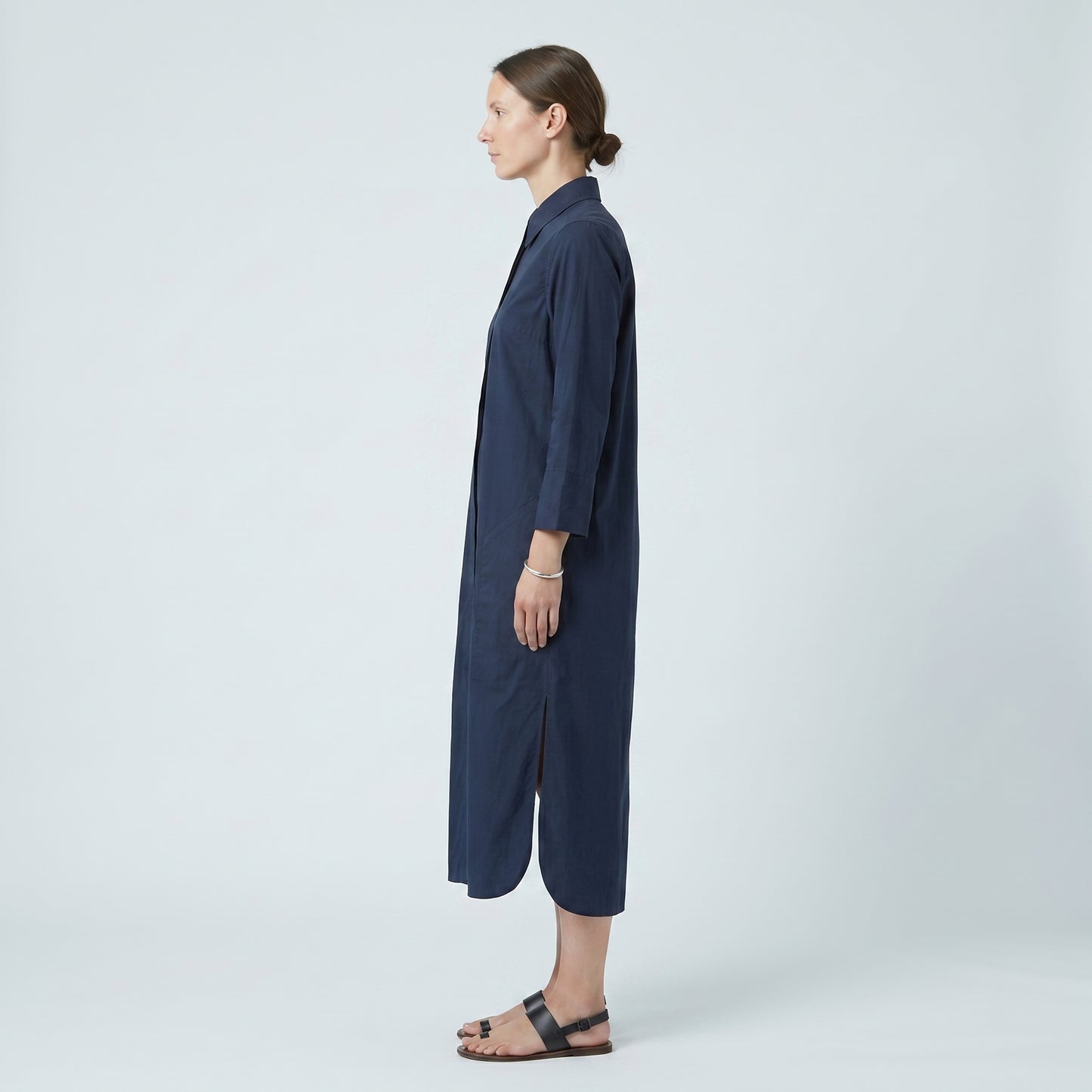 Long Cotton Shirt Dress