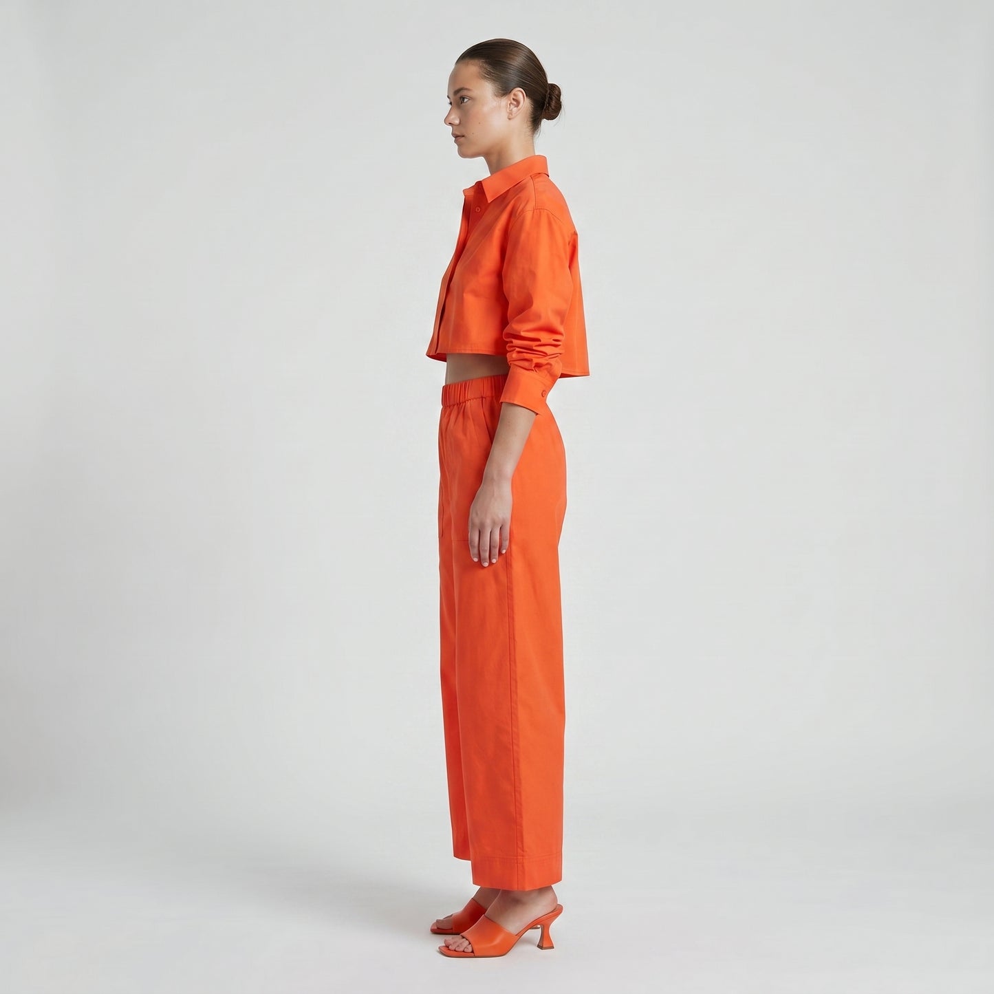 Vibrant High-Waisted Wide-Leg Trousers