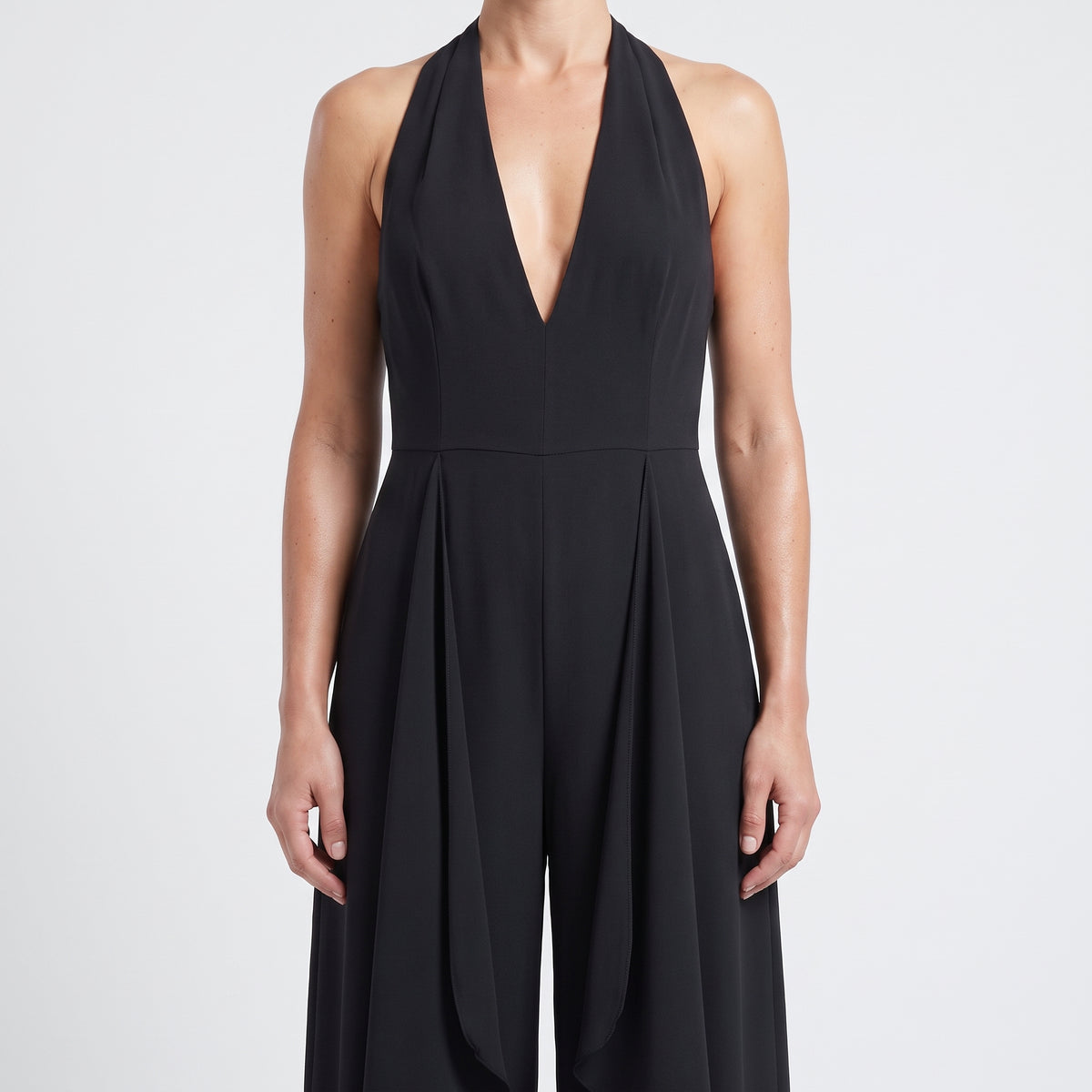 Sleeveless Drape Front Jumpsuit