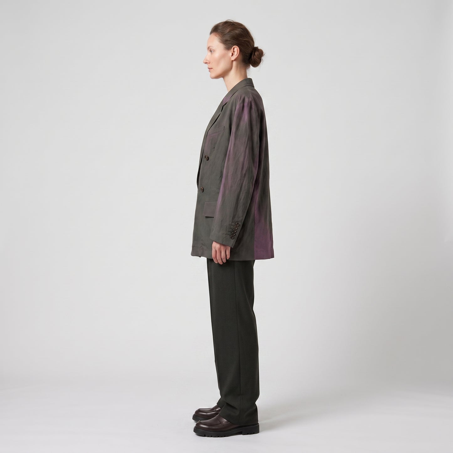 Double-Breasted Structured Tailored Jacket
