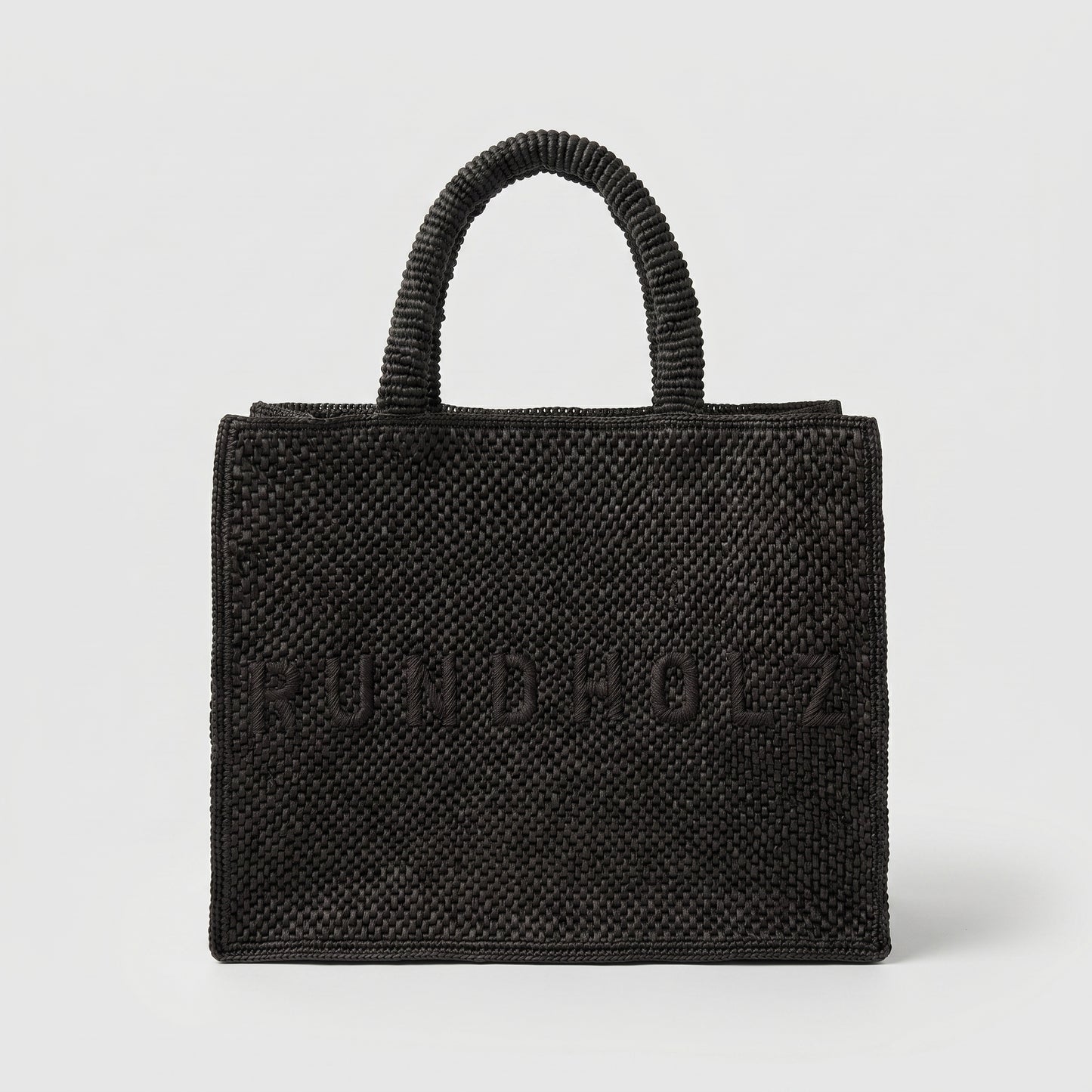 Black Woven Tote Bag