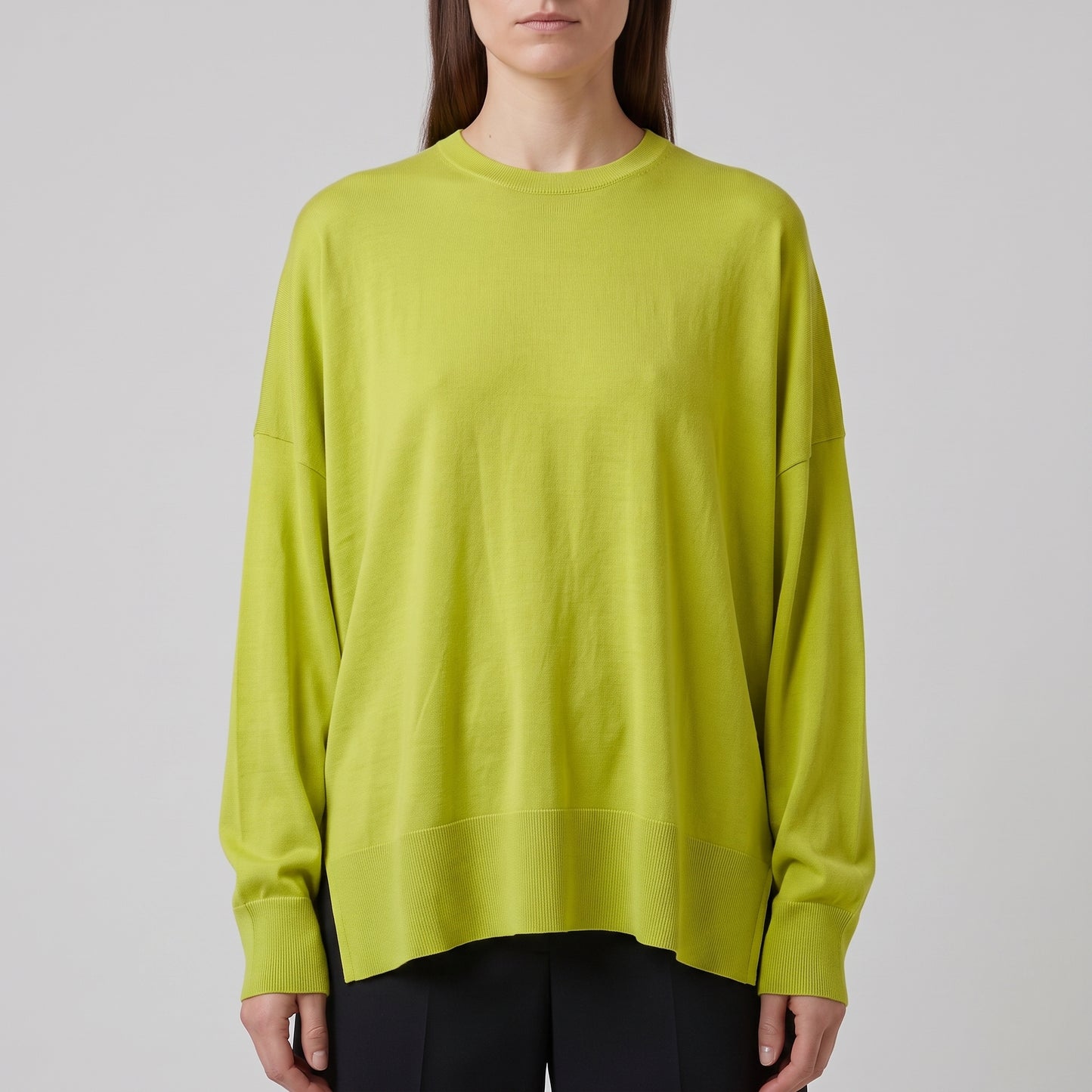 Lime Crew Neck Knit Sweater
