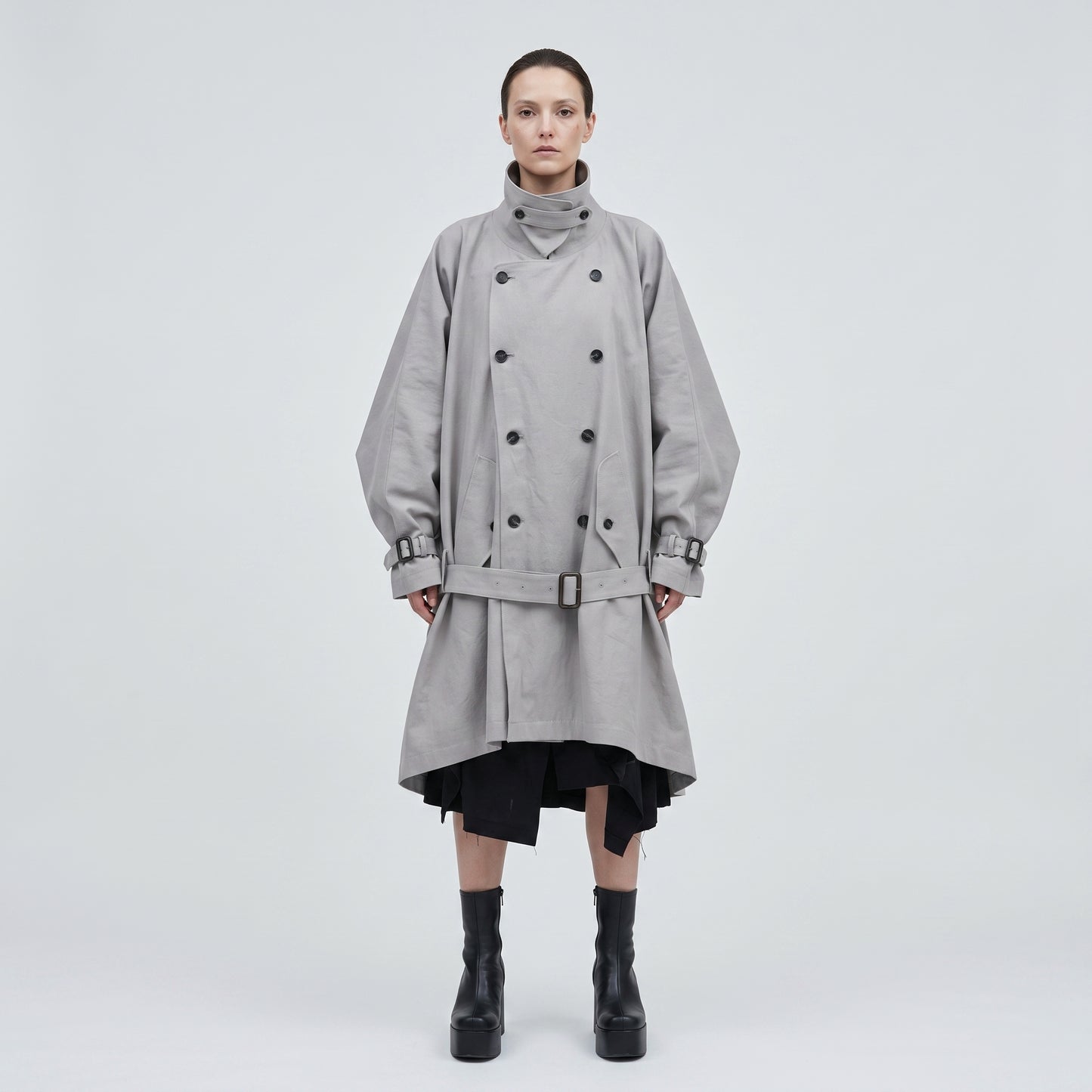 Double-Breasted Structured Utility Trench