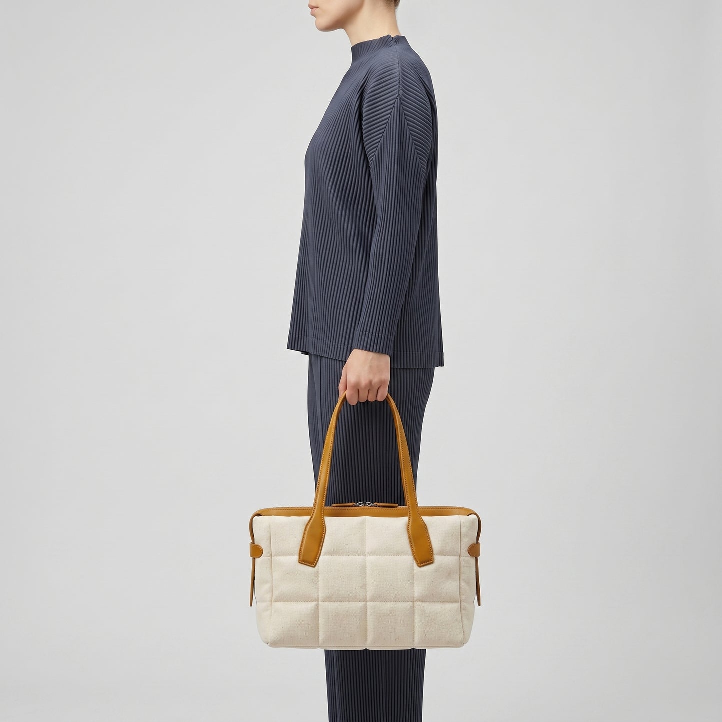 Quilted Canvas Tote Bag