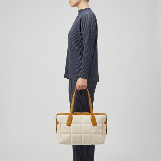 Quilted Canvas Tote Bag