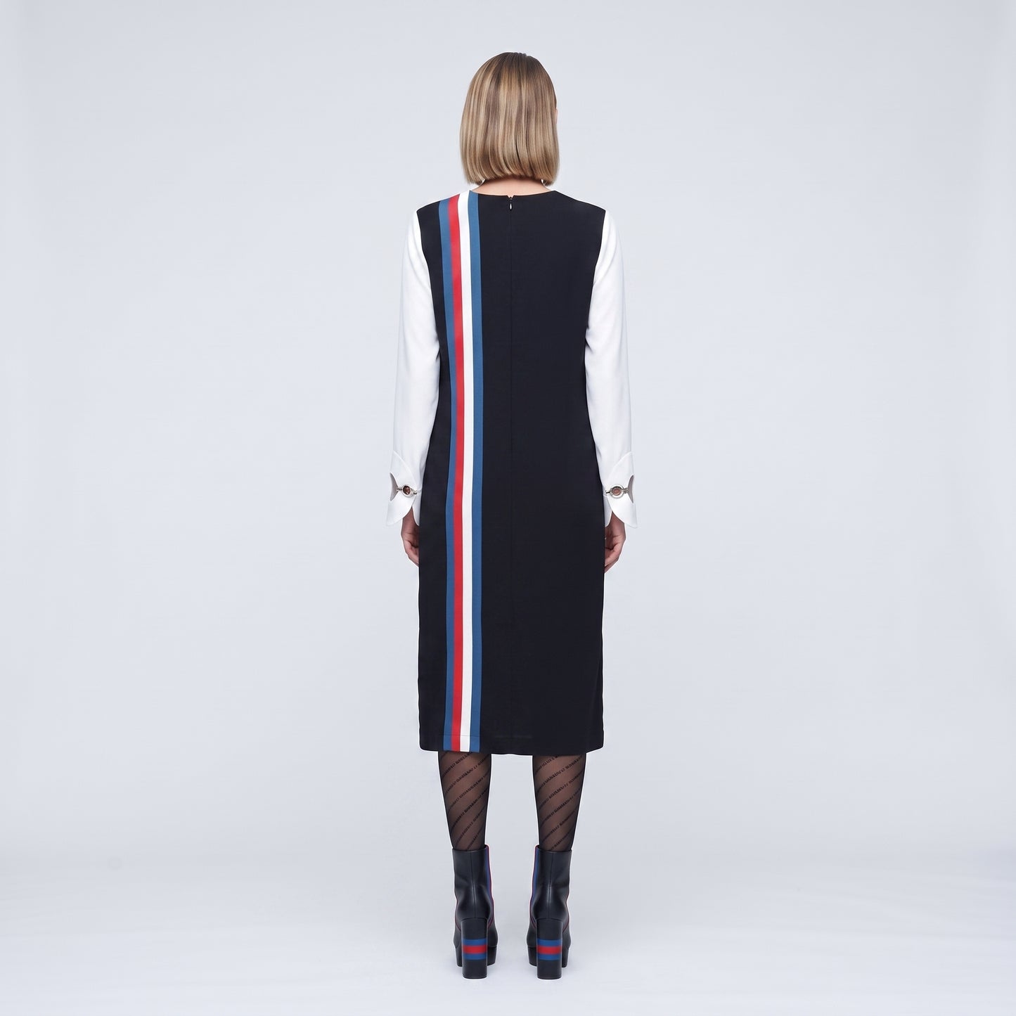 Colorblock Striped Shift Dress