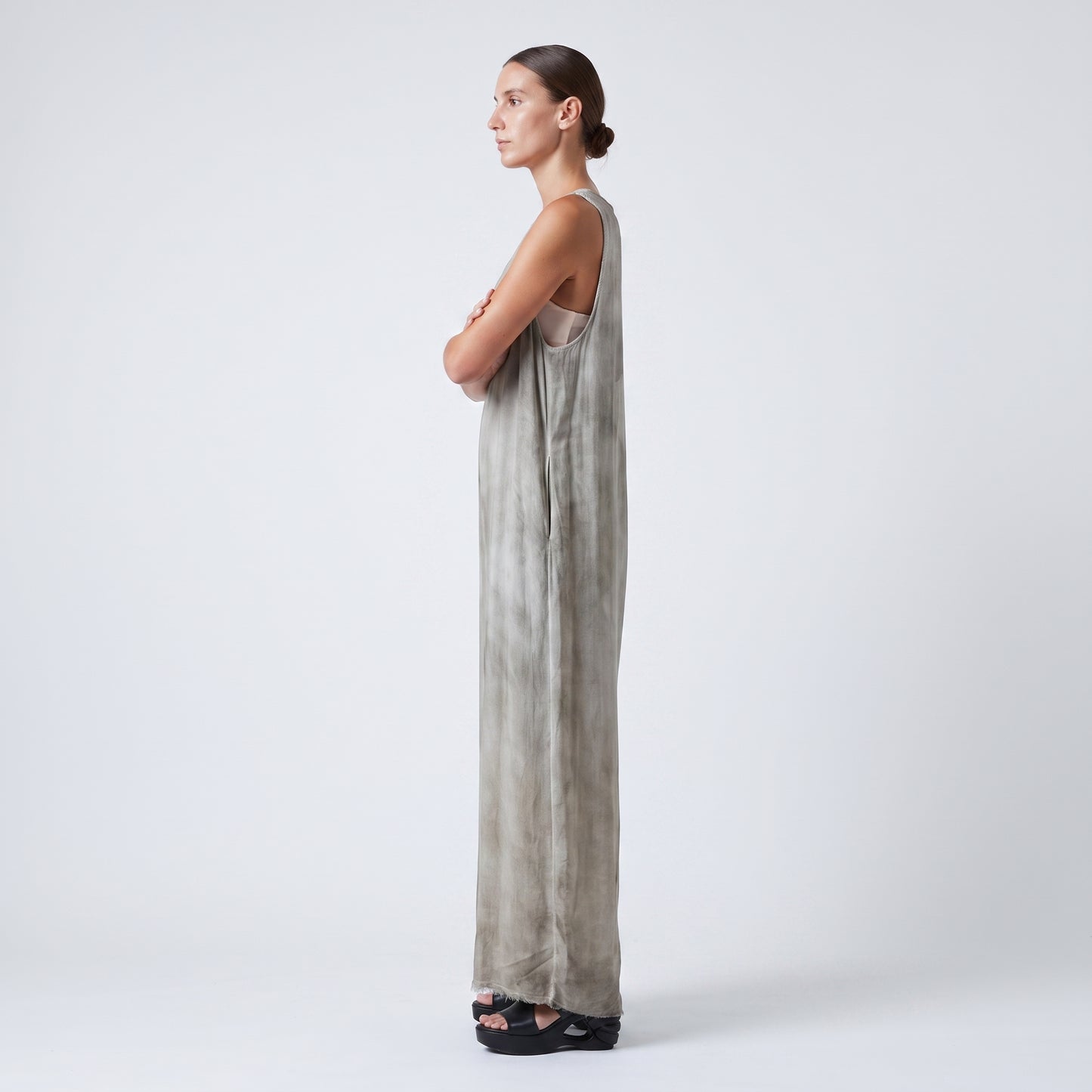 Tie-Dye Wide-Leg Sleeveless Jumpsuit