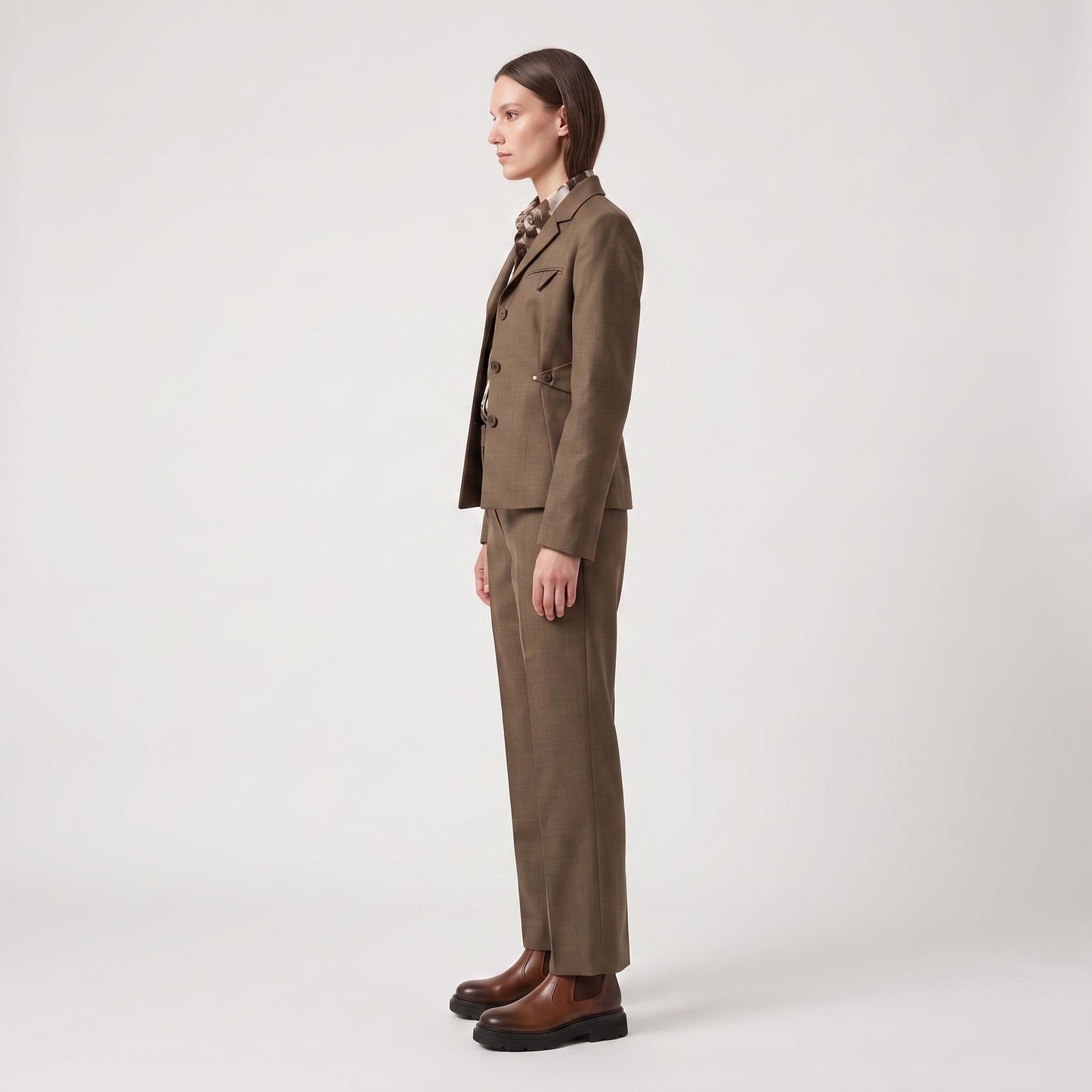 Tailored Brown Wool Trousers