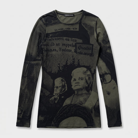 Graphic Print Long Sleeve Top
