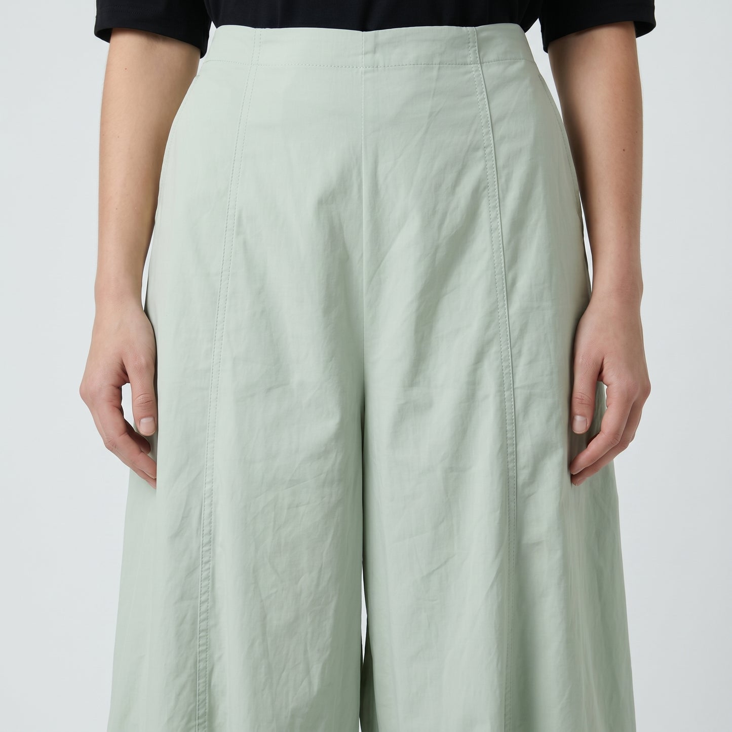 Sage Green Balloon Leg Trousers