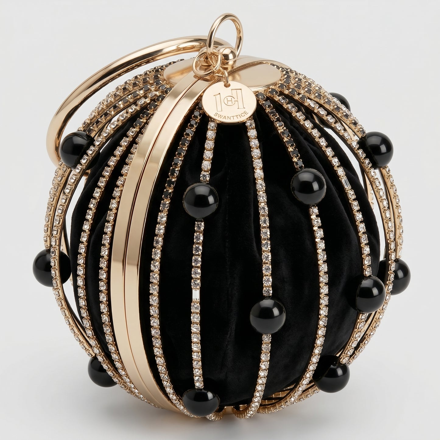 Crystal Beaded Cage Evening Bag