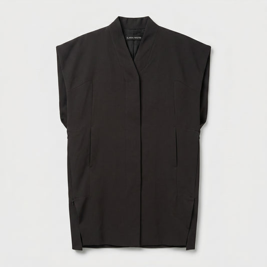Structured Sleeveless Tailored Vest