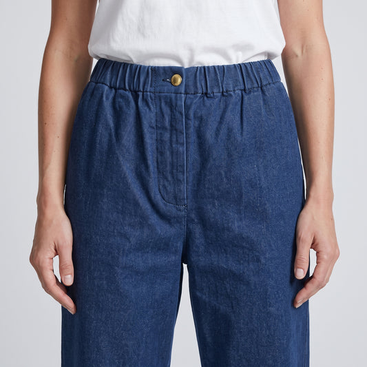 Relaxed Indigo Denim Trousers