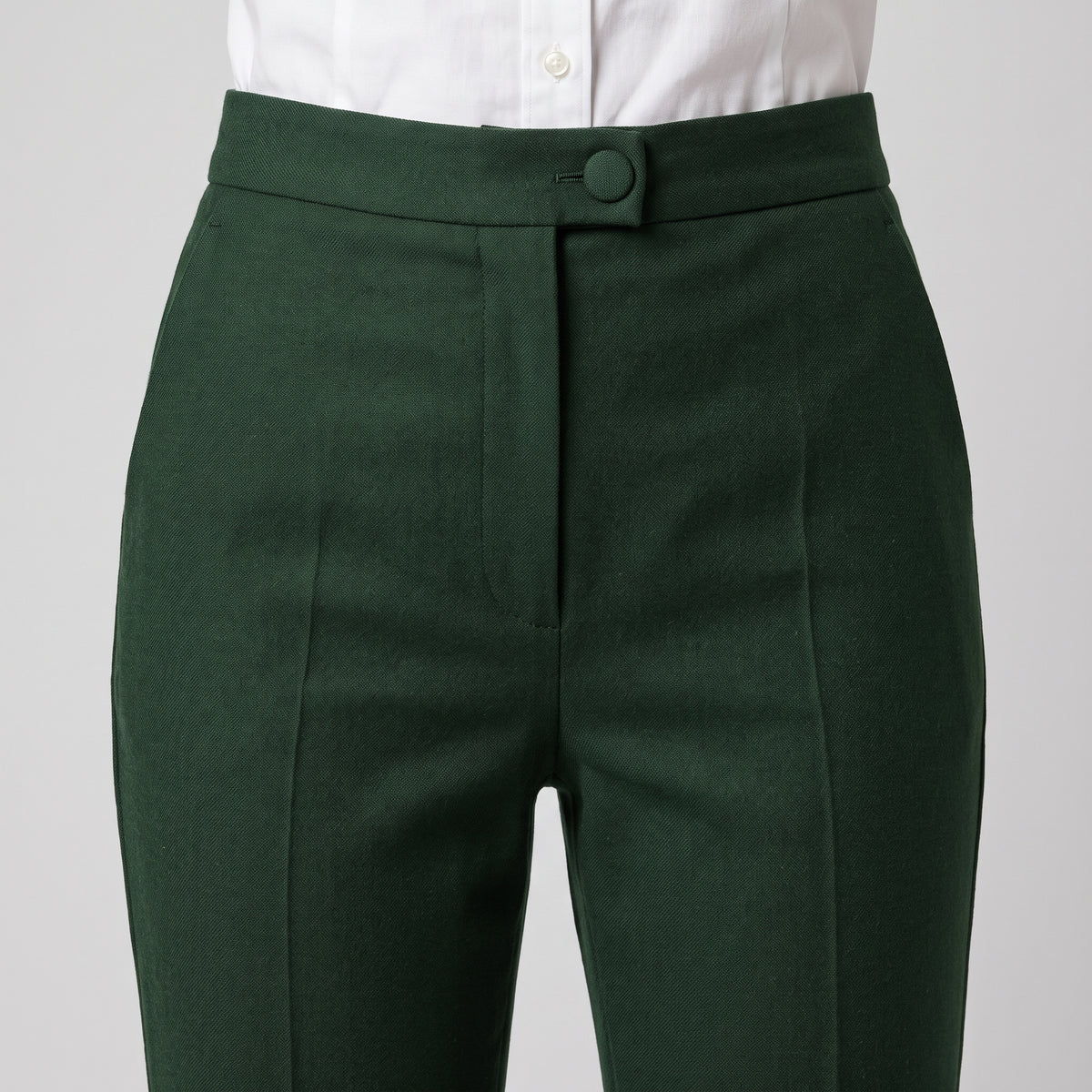 Tailored Emerald High-Waist Trousers