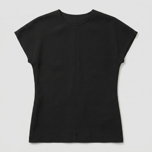 Minimalist Black Cap Sleeve Top