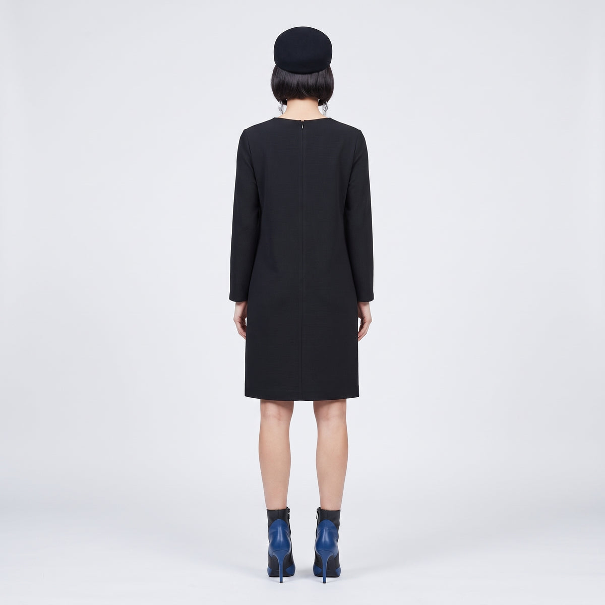 Colorblock Wave Detail Shift Dress