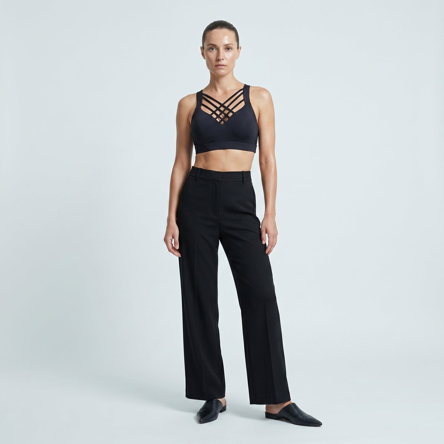 Strappy Crisscross Active Sports Bra