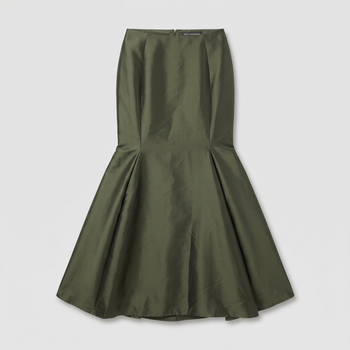 Olive Mermaid Silhouette Skirt