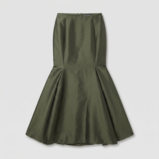 Olive Mermaid Silhouette Skirt
