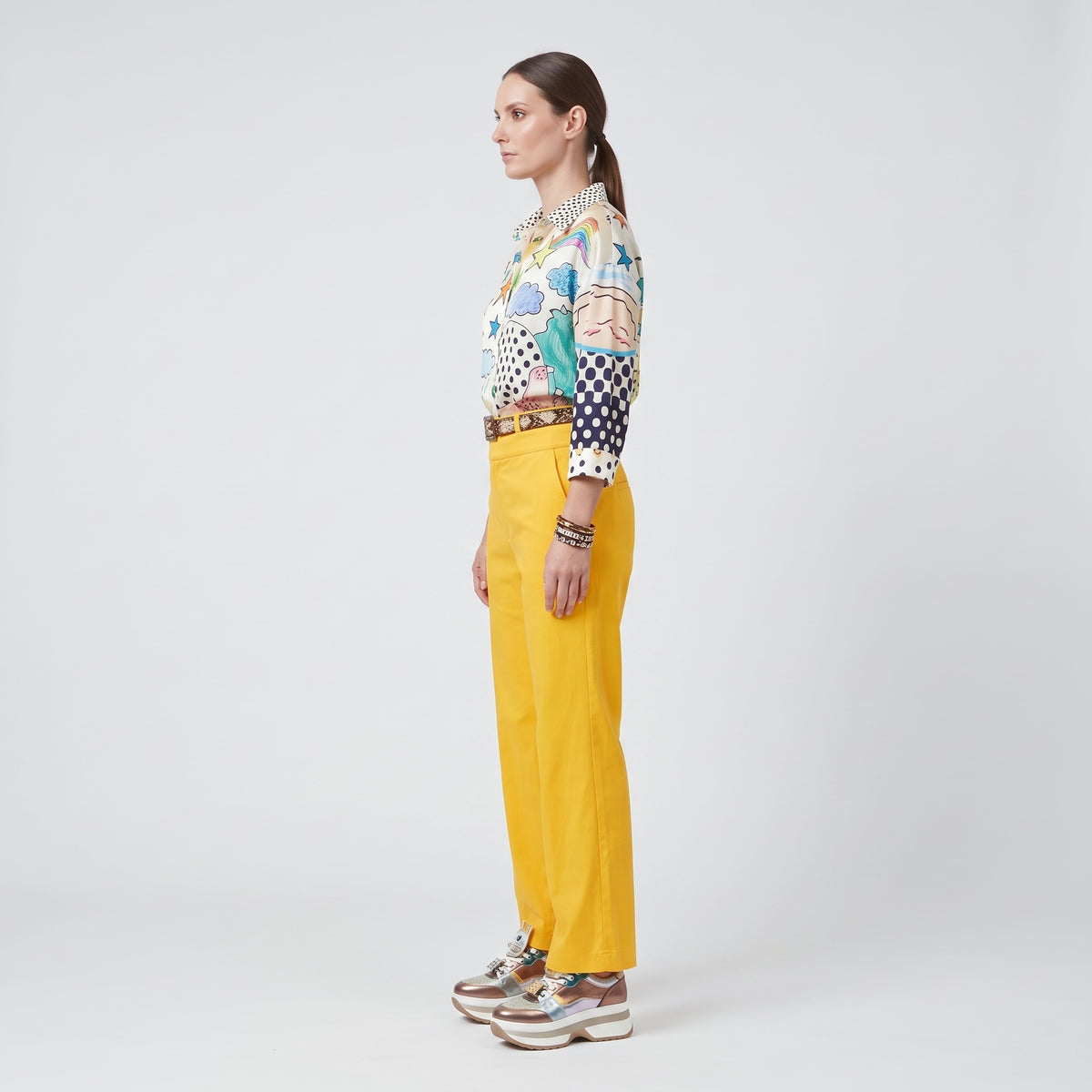 Vibrant Yellow Tailored Trousers