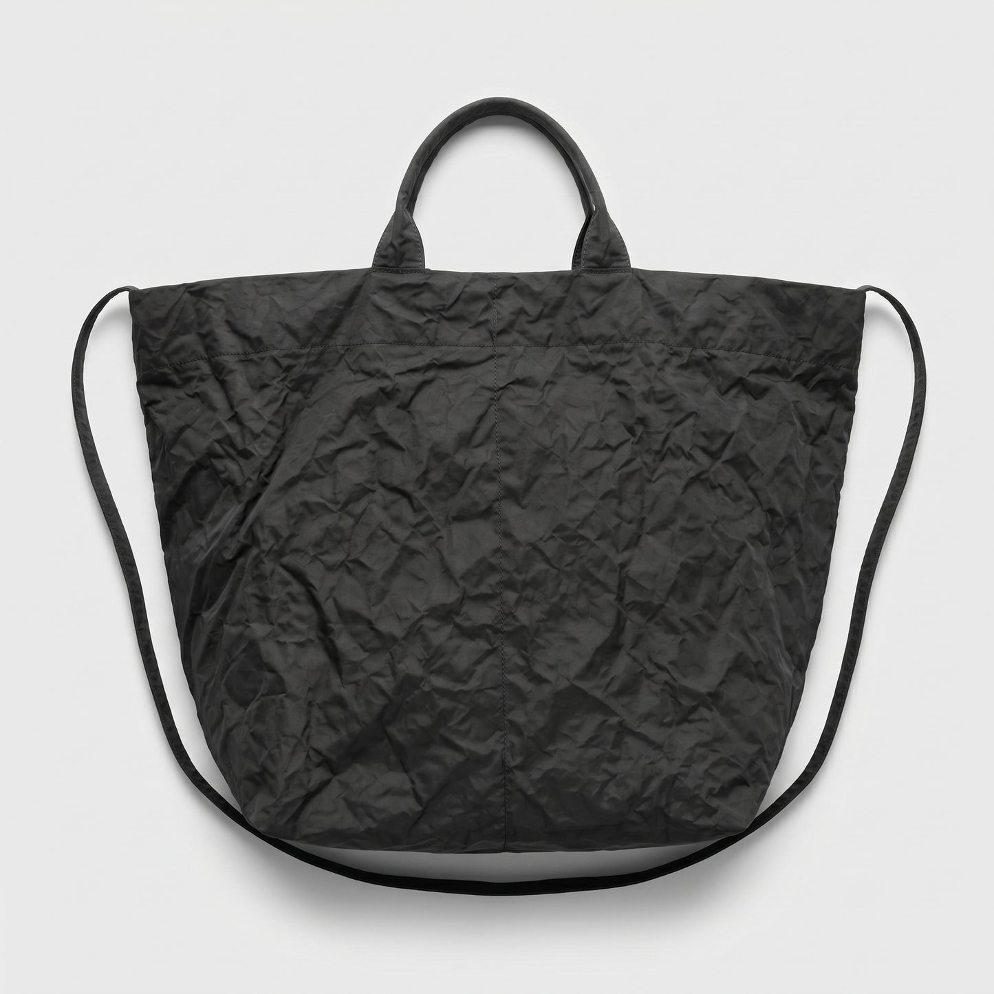 Crinkled Nylon Tote Bag