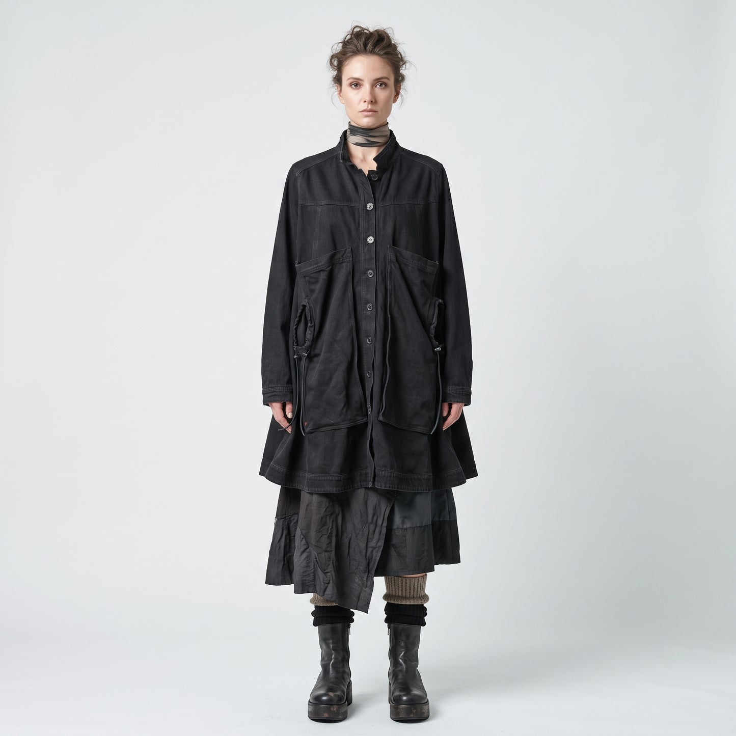 Structured Utility Denim Jacket