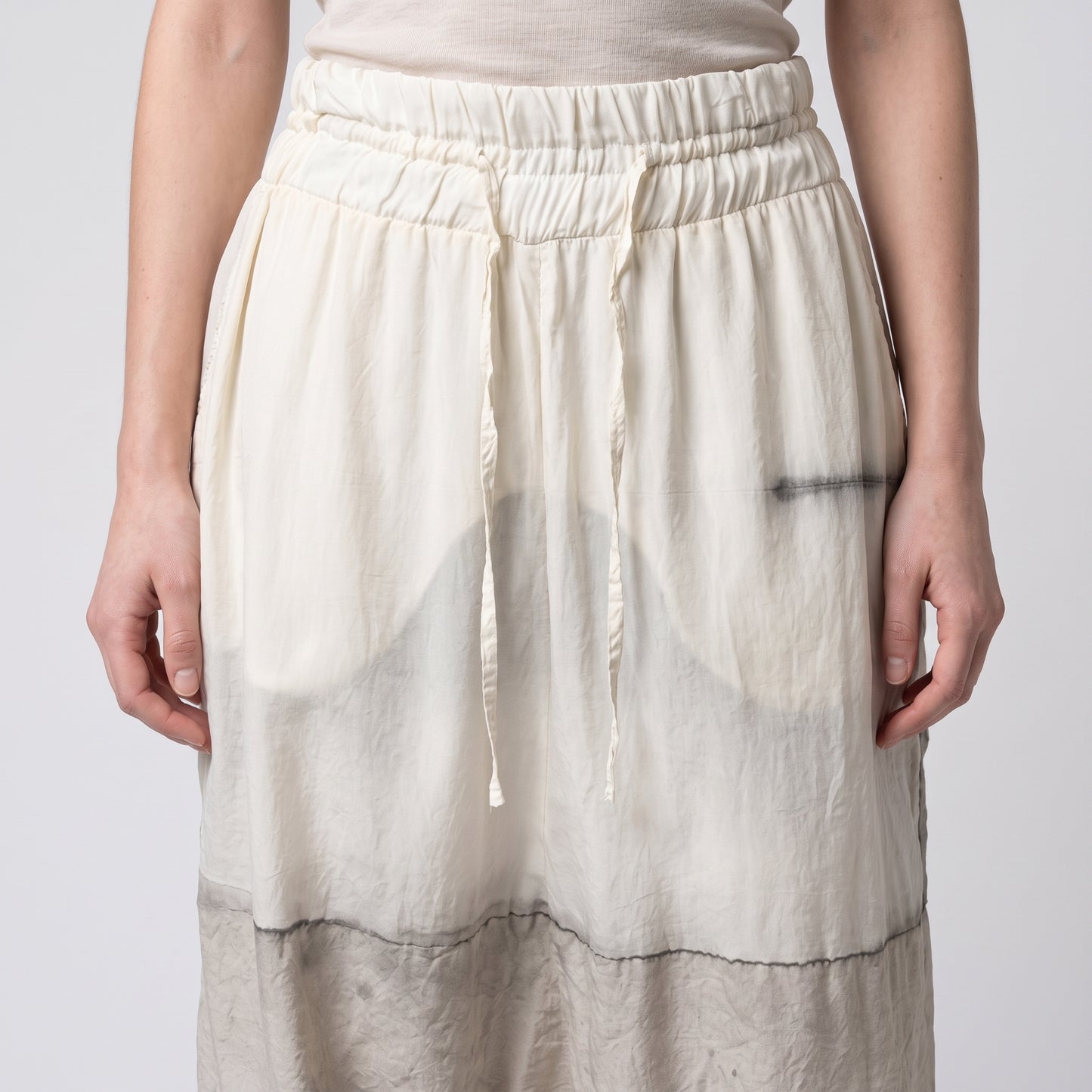 Abstract Print Relaxed Linen Trousers