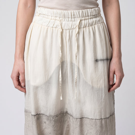 Abstract Print Relaxed Linen Trousers