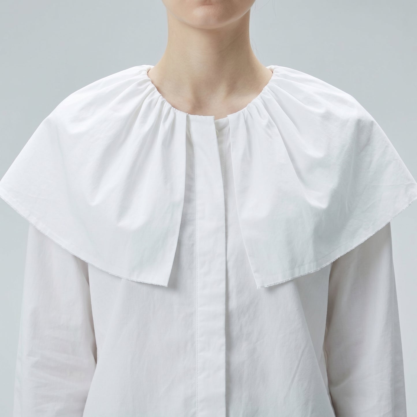 Oversized Collar Poplin Blouse
