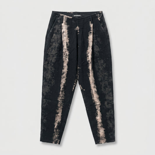 Bleached Effect Tapered Trousers