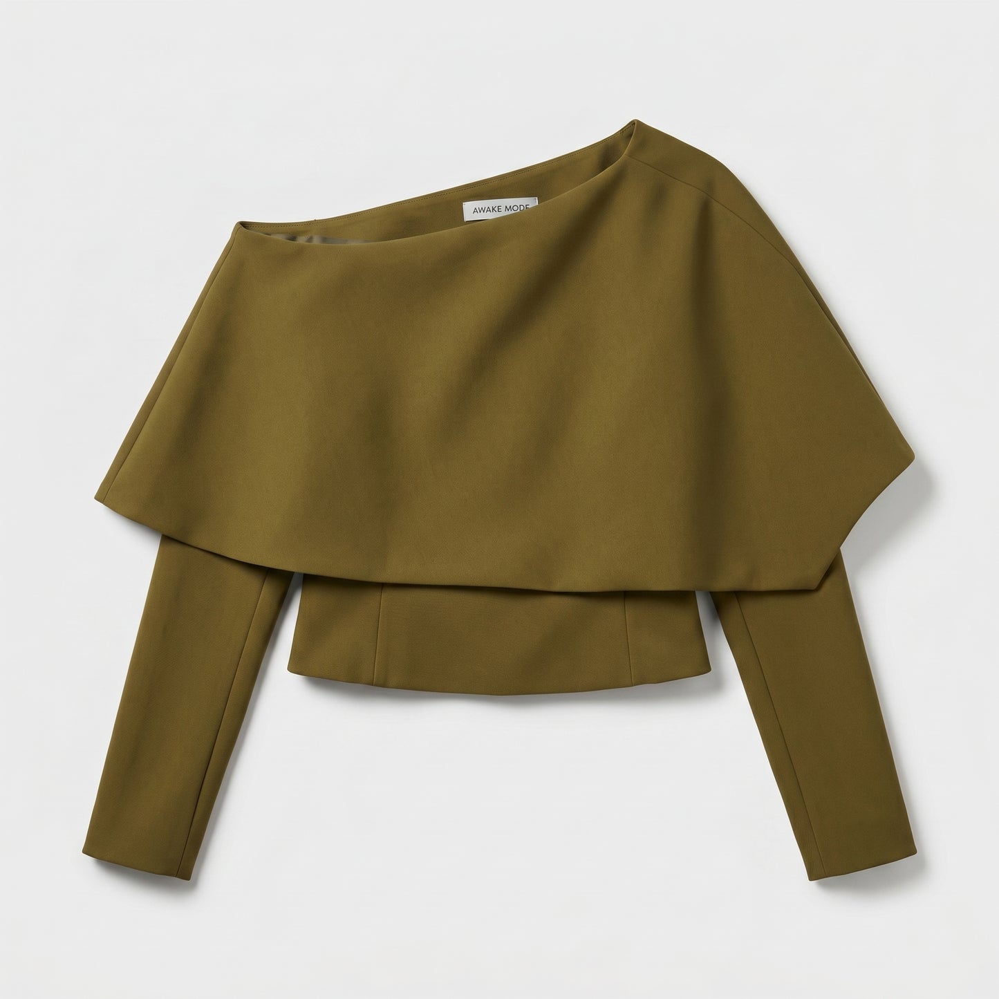 Off-Shoulder Asymmetric Cape Top