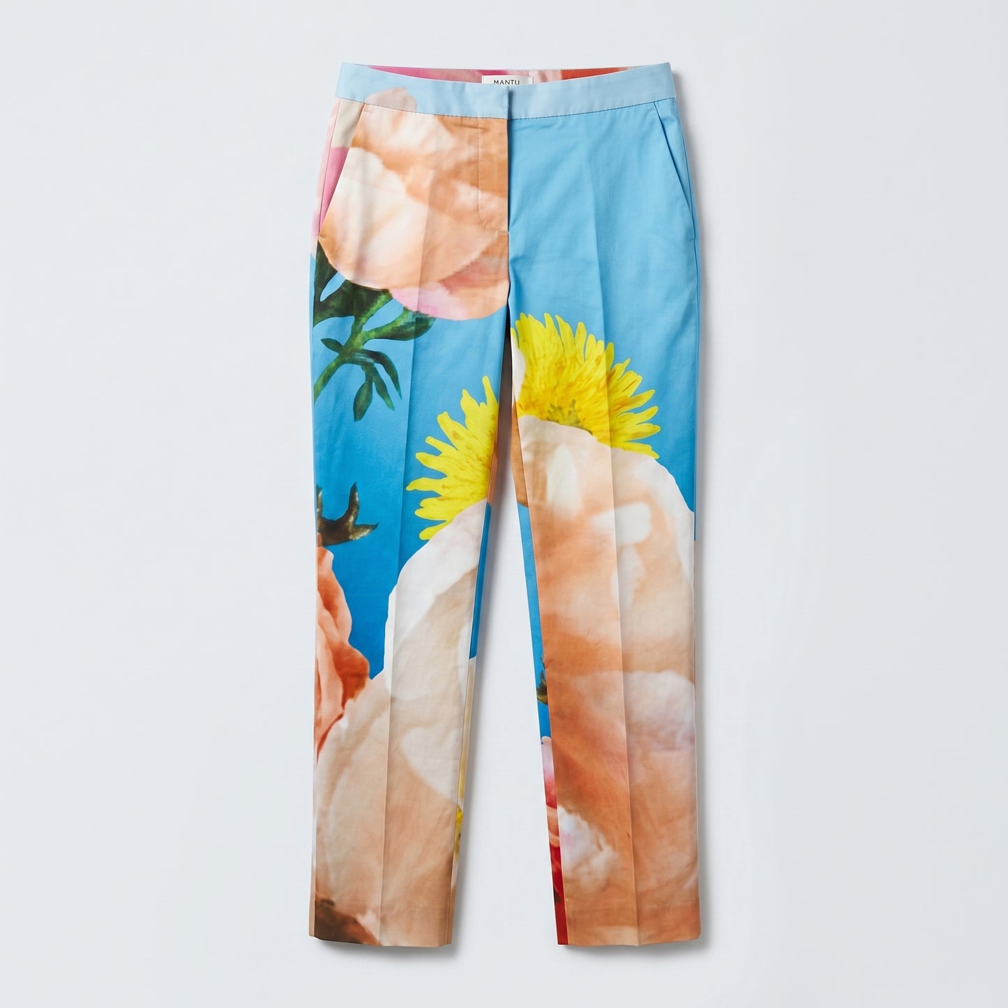Floral Print Straight-Leg Trousers