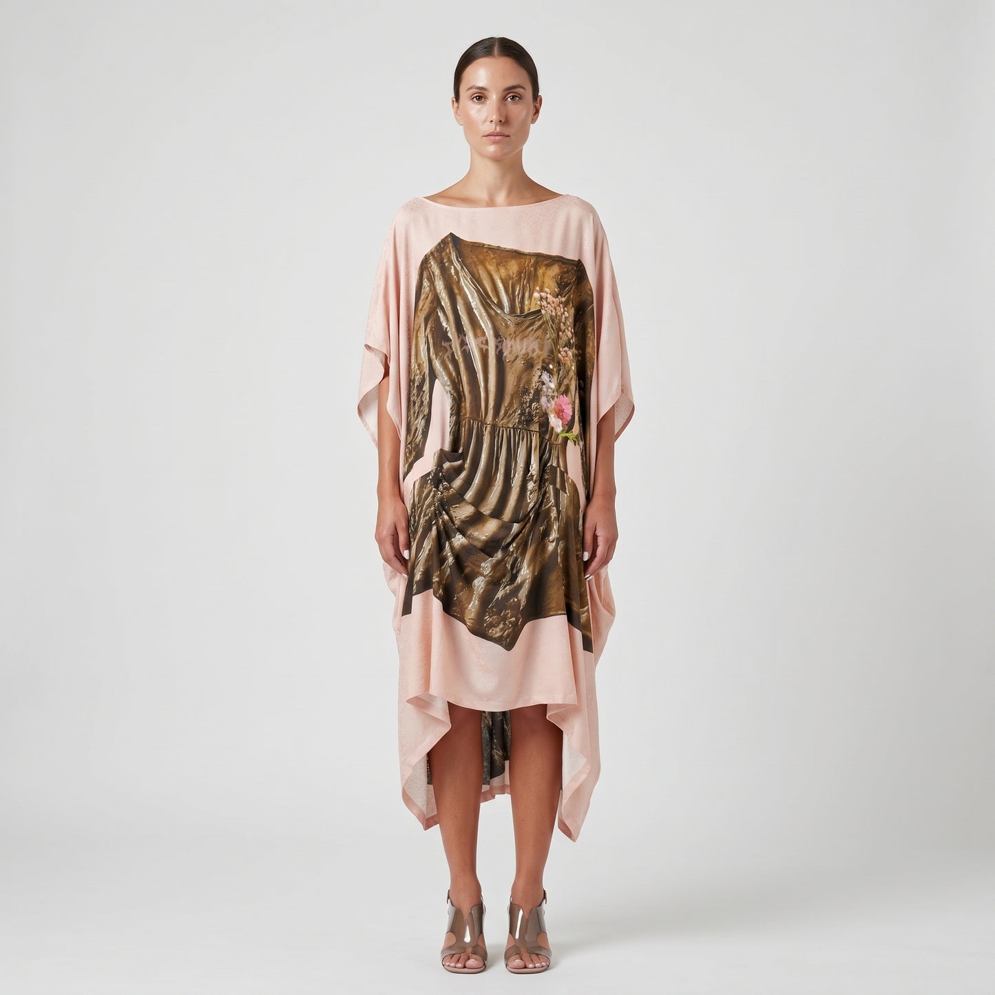 Trompe L'oeil Draped Oversized Top